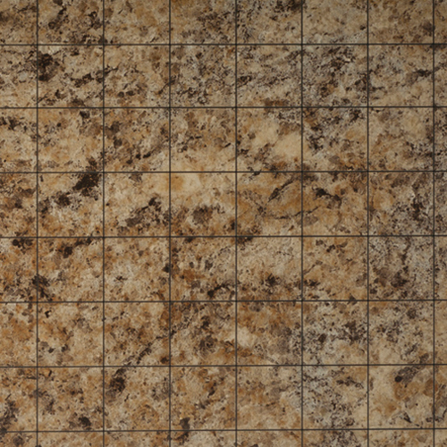 1" Squares  FORMICA Floor, Giallo Granite